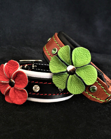The "Flower" handmade puppy collar