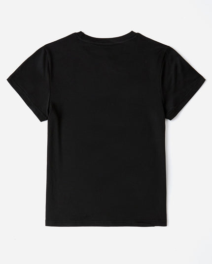 Letter Graphic Round Neck Short Sleeve T-Shirt