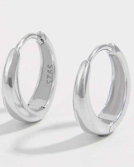 925 Sterling Silver Huggie Earrings