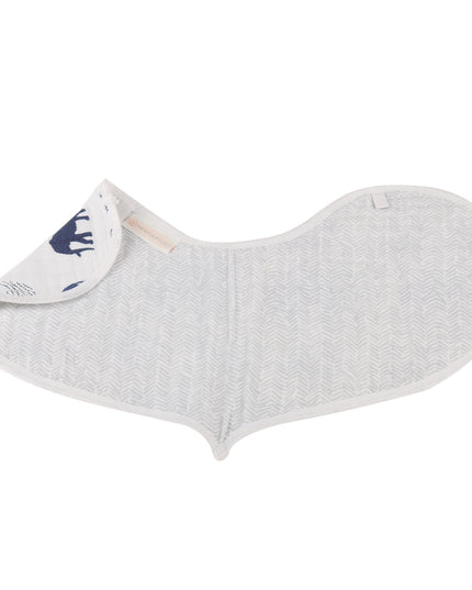 In The Wild Elephant Cotton Burp Cloth Bib 2PK