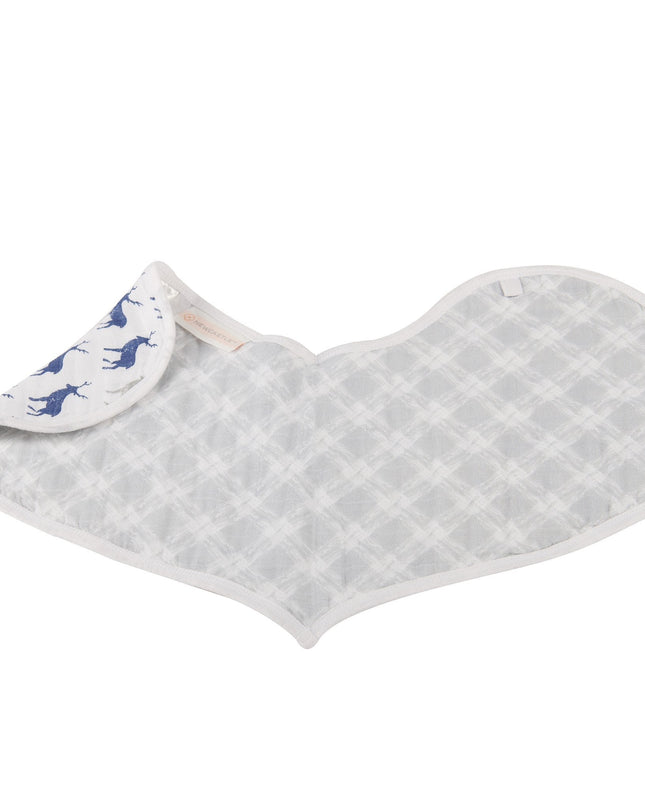 In The Wild Elephant Cotton Burp Cloth Bib 2PK