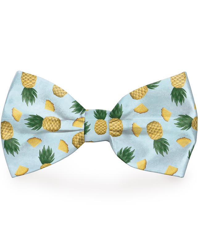 Tropic Like It's Hot Pineapple Dog Bow Tie