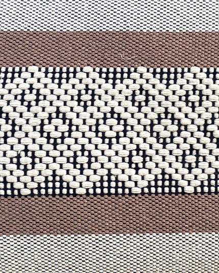 Greca Accent Pillow Cover, Cotton, 4 Tassels.