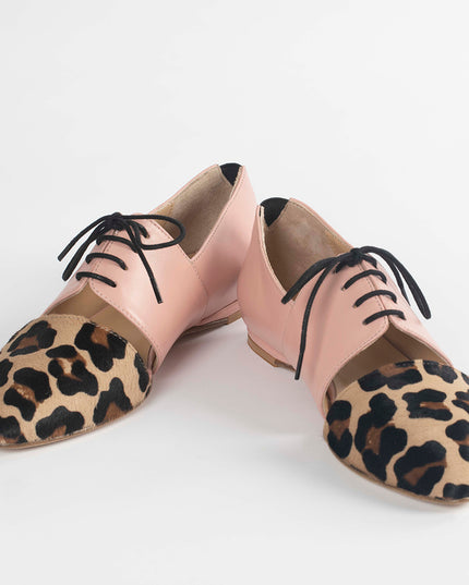 Calf Hair Leather Flat Shoes- Native by Lordess